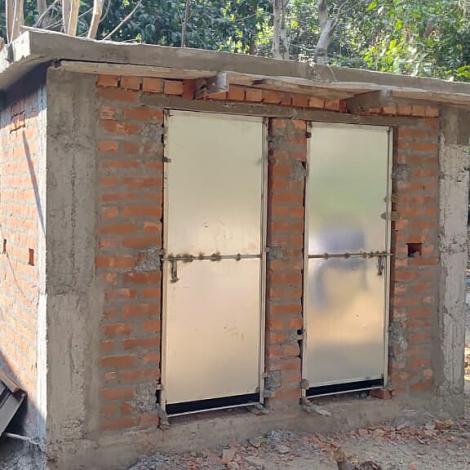 Toliletten werden gebaut