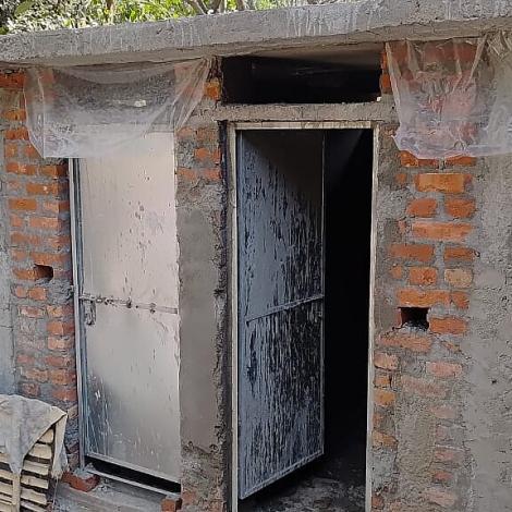 Toliletten werden gebaut