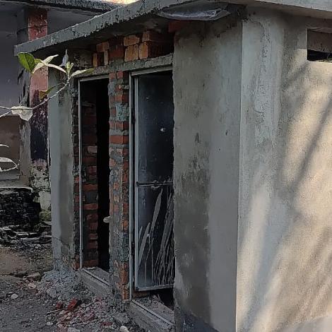 Toliletten werden gebaut