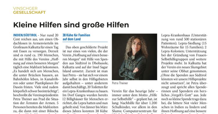 Kleine Hilfen sind große Hilfen